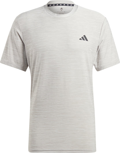 adidas Train Essentials Stretch Short Sleeve Mens Training Top - Grey