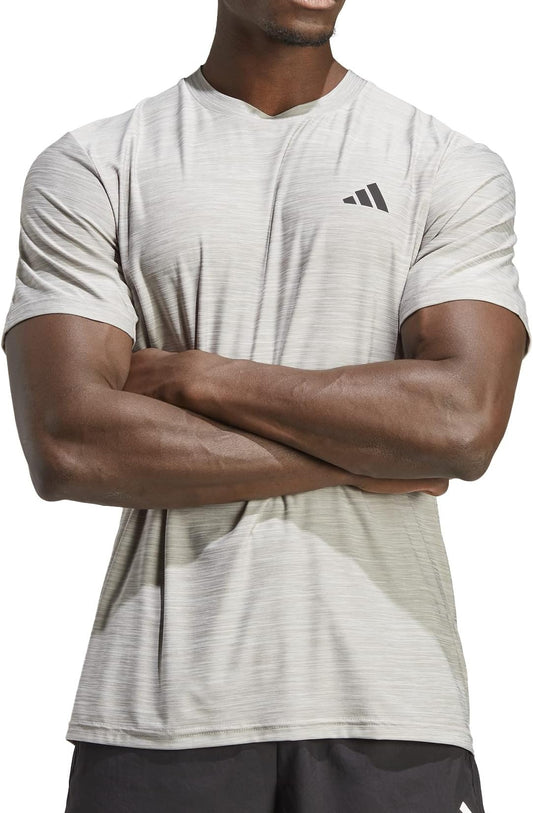 adidas Train Essentials Stretch Short Sleeve Mens Training Top - Grey