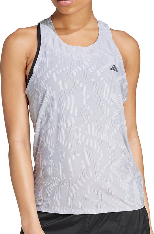 adidas Ultimate AIRCHILL Engineered Womens Running Vest Tank Top - Grey