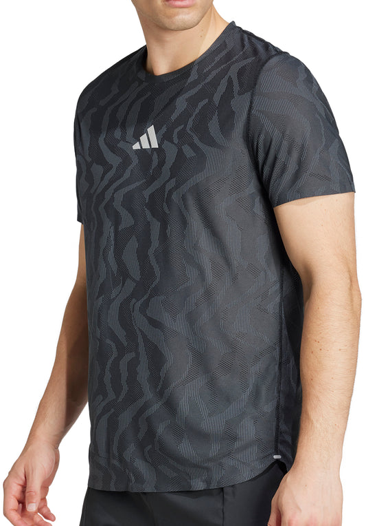 adidas Ultimate Engineered ClimaCool+ Short Sleeve Mens Running Top - Black