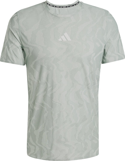 adidas Ultimate Engineered ClimaCool+ Short Sleeve Mens Running Top - Green