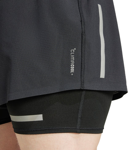 adidas Ultimate Reflective 2 In 1 Mens Running Shorts - Black