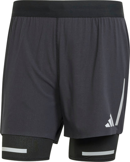 adidas Ultimate Reflective 2 In 1 Mens Running Shorts - Black