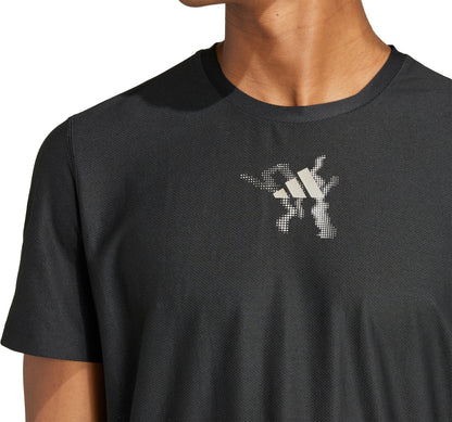 adidas Ultimate UB Short Sleeve Mens Running Top - Black