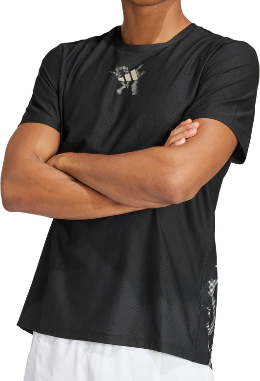 adidas Ultimate UB Short Sleeve Mens Running Top - Black