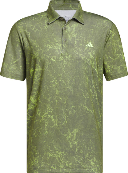 adidas Ultimate365 Printed Short Sleeve Mens Polo Shirt - Green