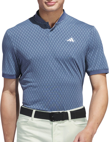 adidas Ultimate365 Tour HEAT.RDY Short Sleeve Mens Golf Polo Shirt - Blue