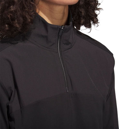 adidas Ultimate365 Tour Half-Zip Long Sleeve Womens Golf Top - Black