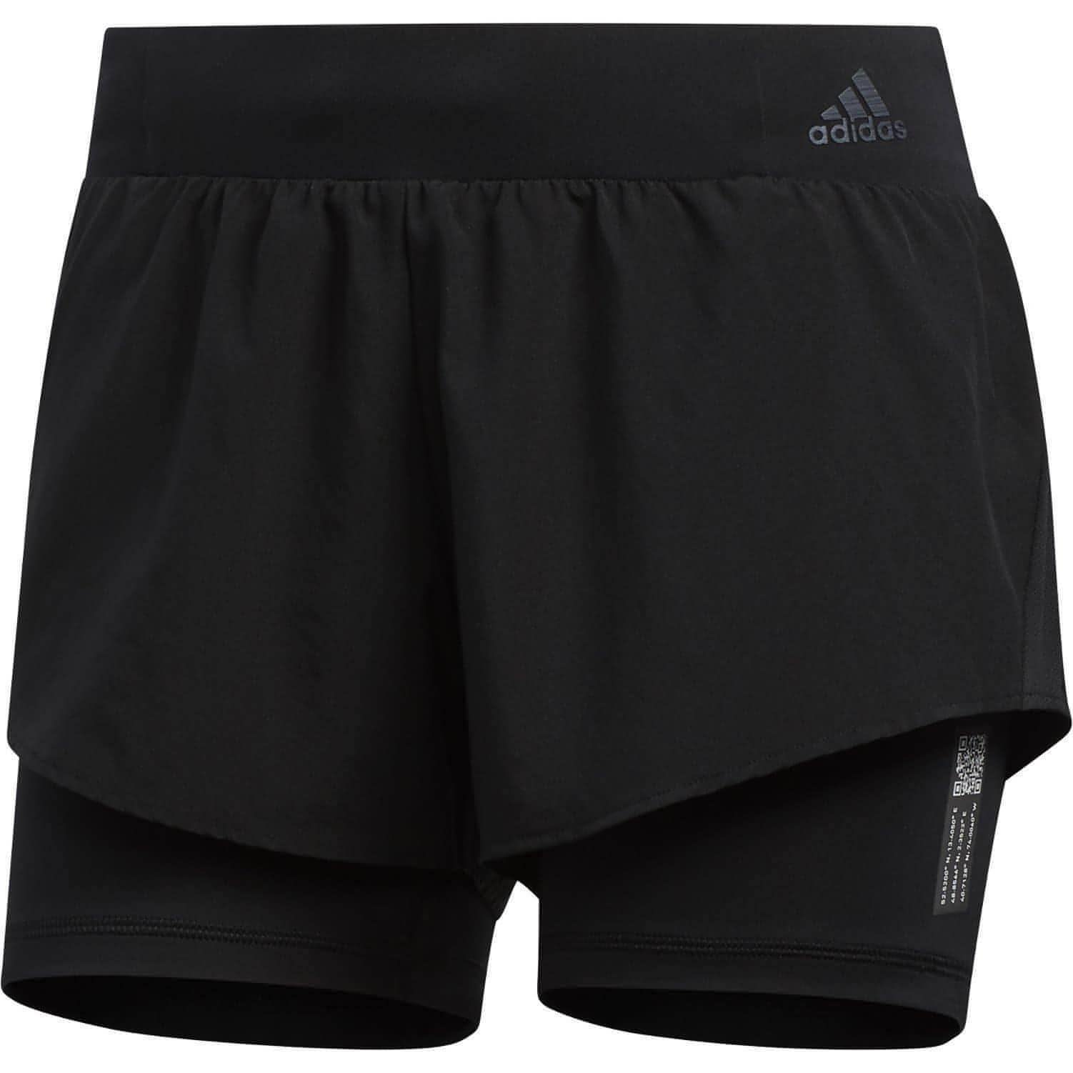 adidas Adapt To Chaos 2 In 1 Womens Running Shorts - Black - Start Fitness