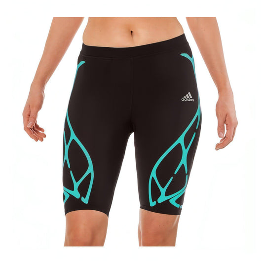 adidas Adizero SprintWeb Womens Short Running Tights - Black - Start Fitness