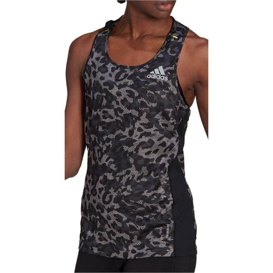 adidas Fast Graphic Womens Running Vest Tank Top - Grey - Start Fitness