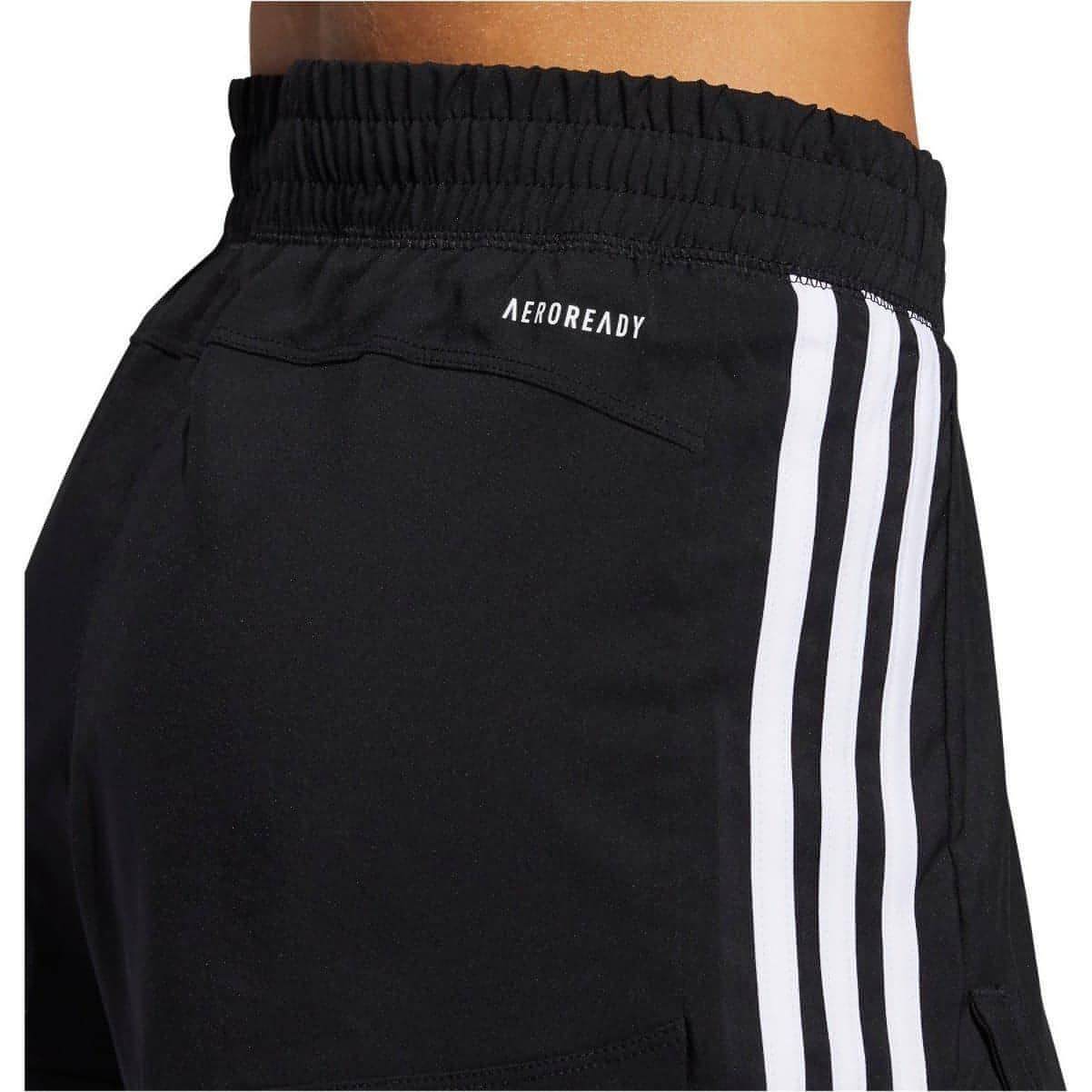 アディダス adidas Pacer 3-Stripes Woven 半ズボン レディース ショーツ Grey/Black 1 | adidas Women\u0027s Pacer 3-Stripes Woven Shorts | adidas