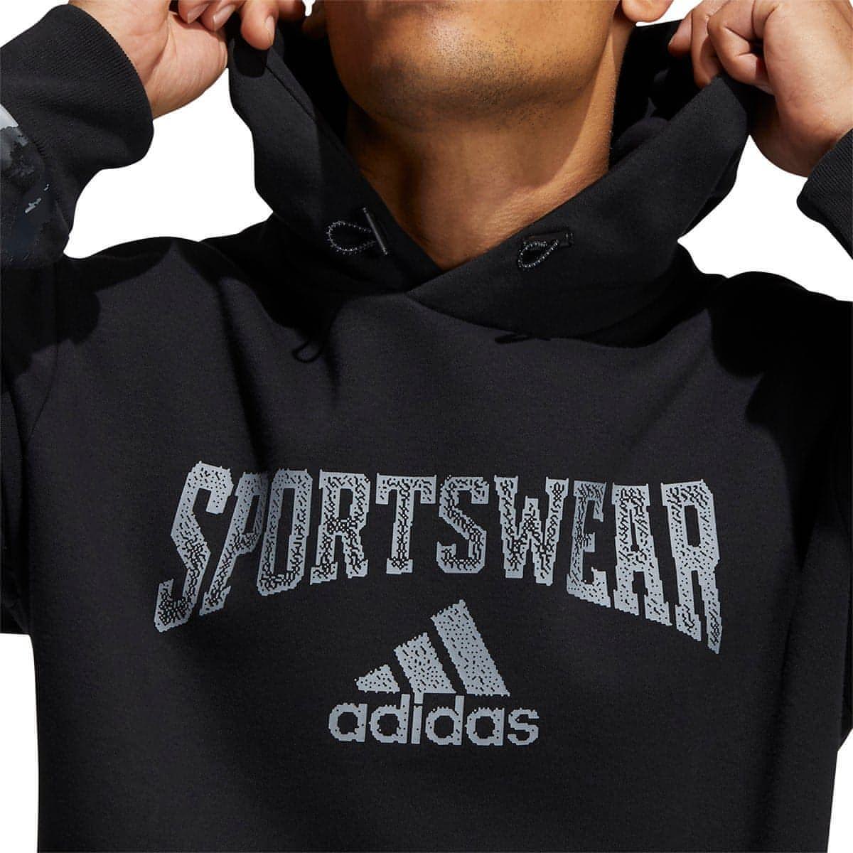 adidas Reverse Retro Future Icons Graphic Mens Hoody - Black - Start Fitness