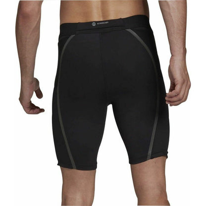 adidas Saturday Mens Short Running Tights - Black - Start Fitness