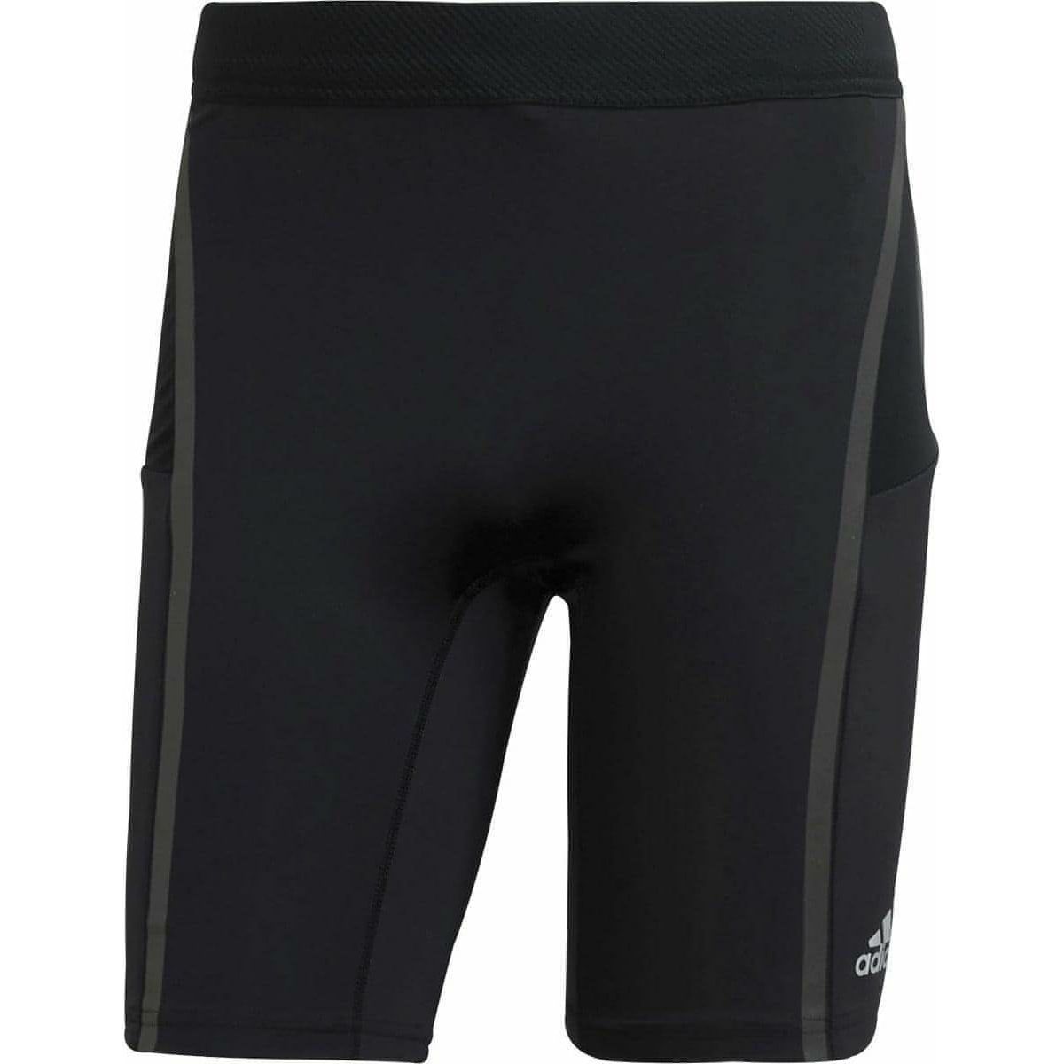 adidas Saturday Mens Short Running Tights - Black - Start Fitness