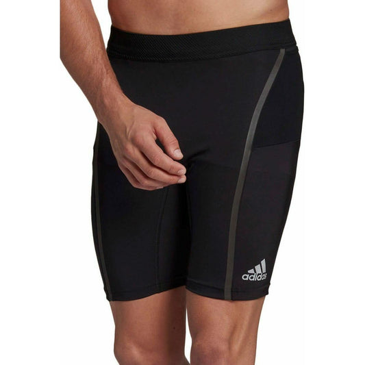 adidas Saturday Mens Short Running Tights - Black - Start Fitness