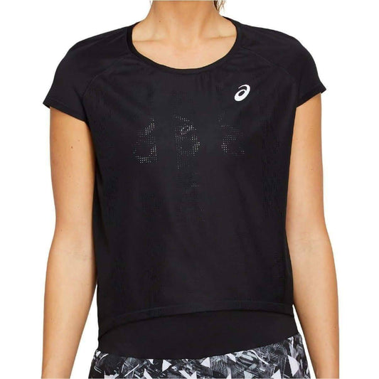 Asics Future Tokyo Ventilate Short Sleeve Womens Running Top - Black - Start Fitness