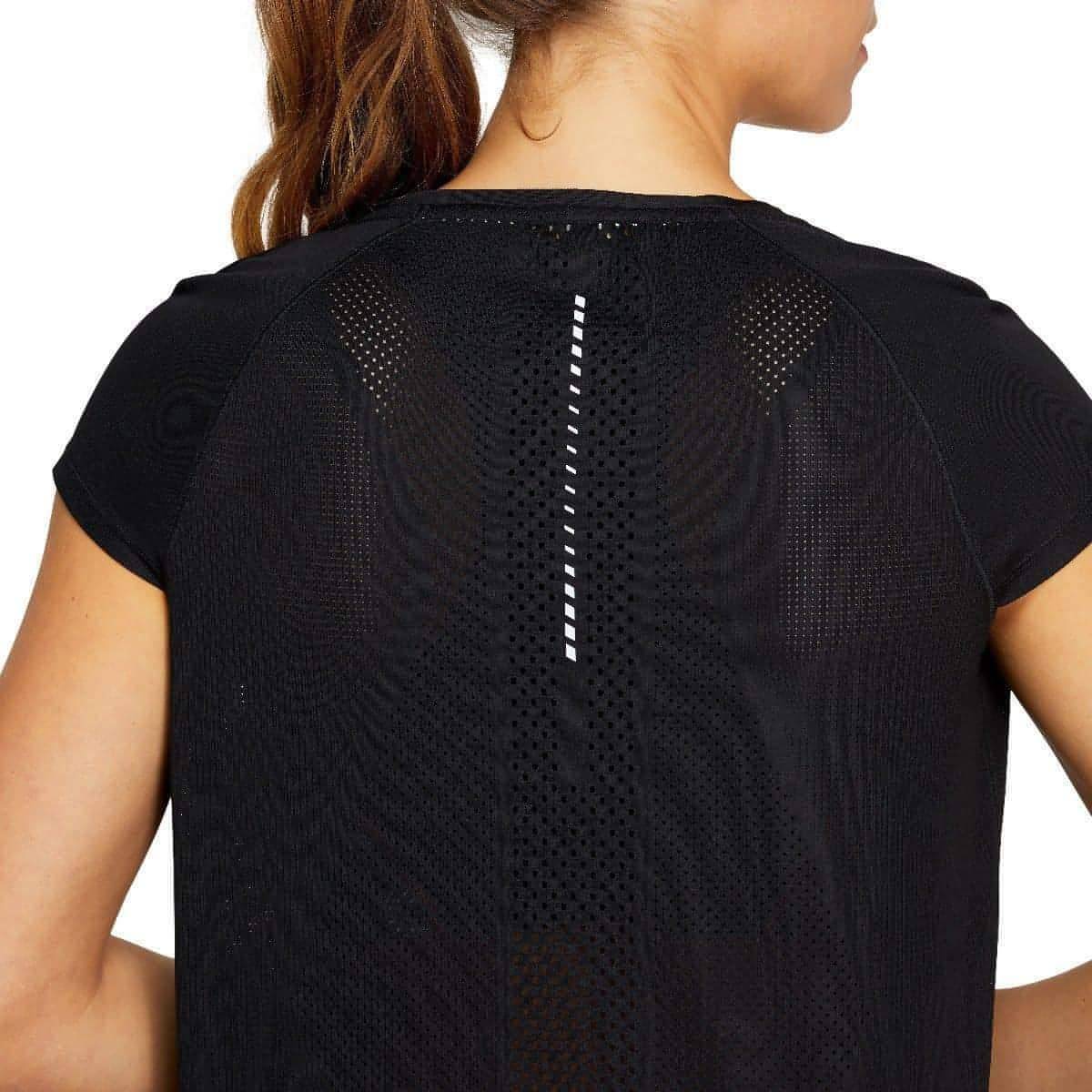 Asics Future Tokyo Ventilate Short Sleeve Womens Running Top - Black - Start Fitness