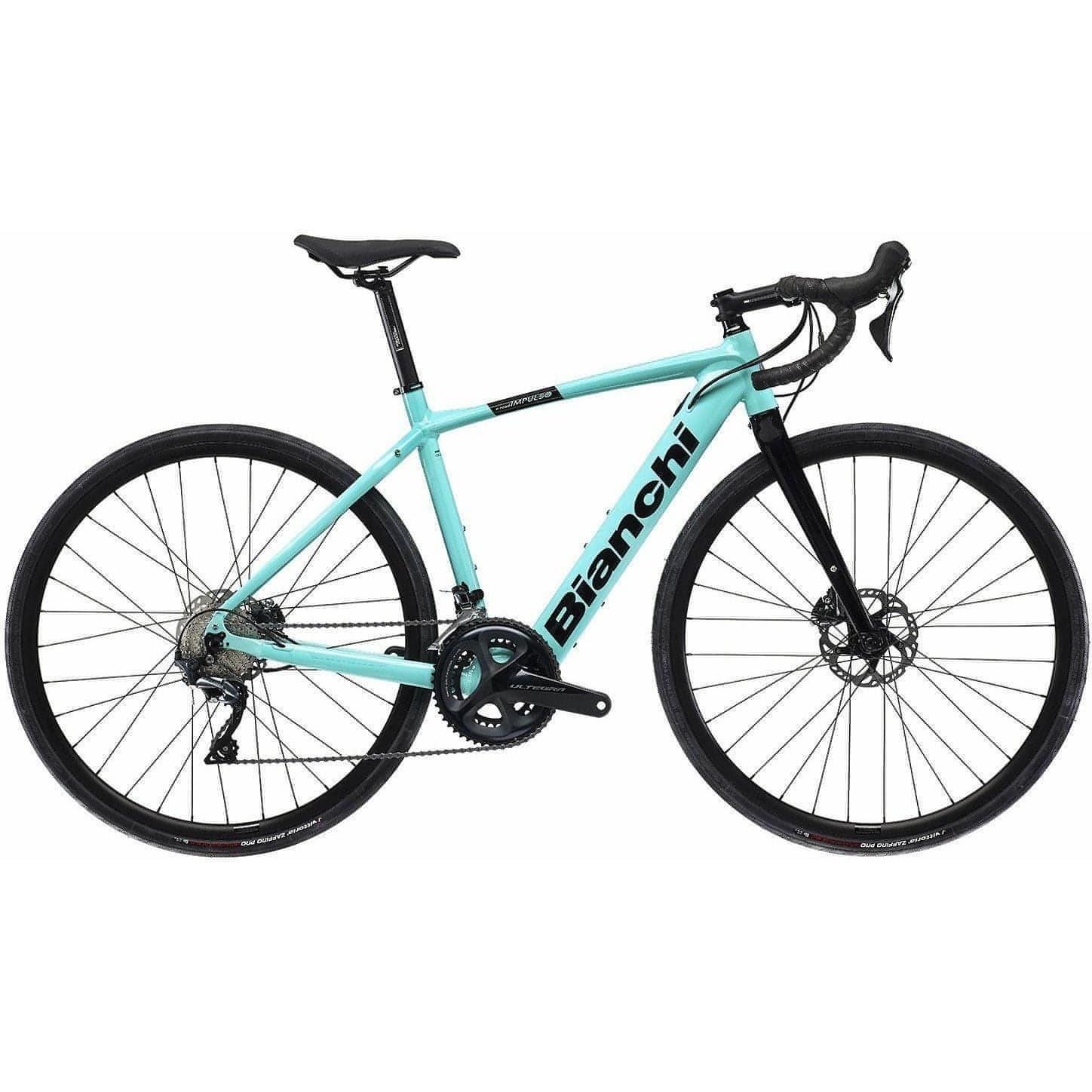 Bianchi E-Impulso Ultegra Electric Road Bike 2022 - Celeste - Start Fitness
