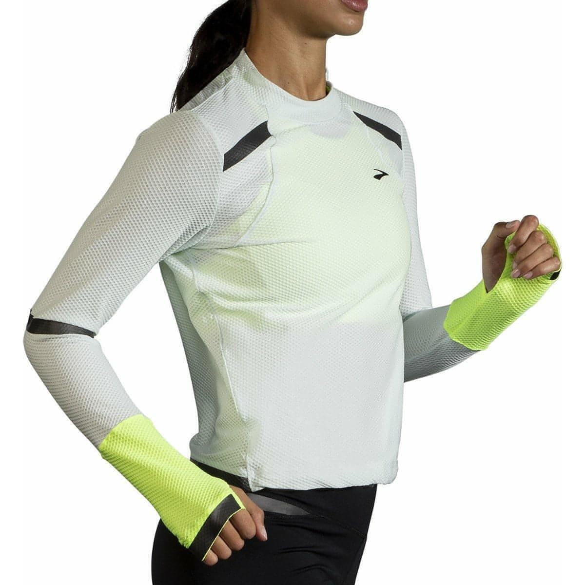Brooks Carbonite Long Sleeve Womens Running Top - Grey - Start Fitness
