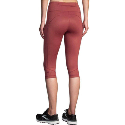 Brooks Method 3/4 Capri Womens Running Tights - Red - Start Fitness