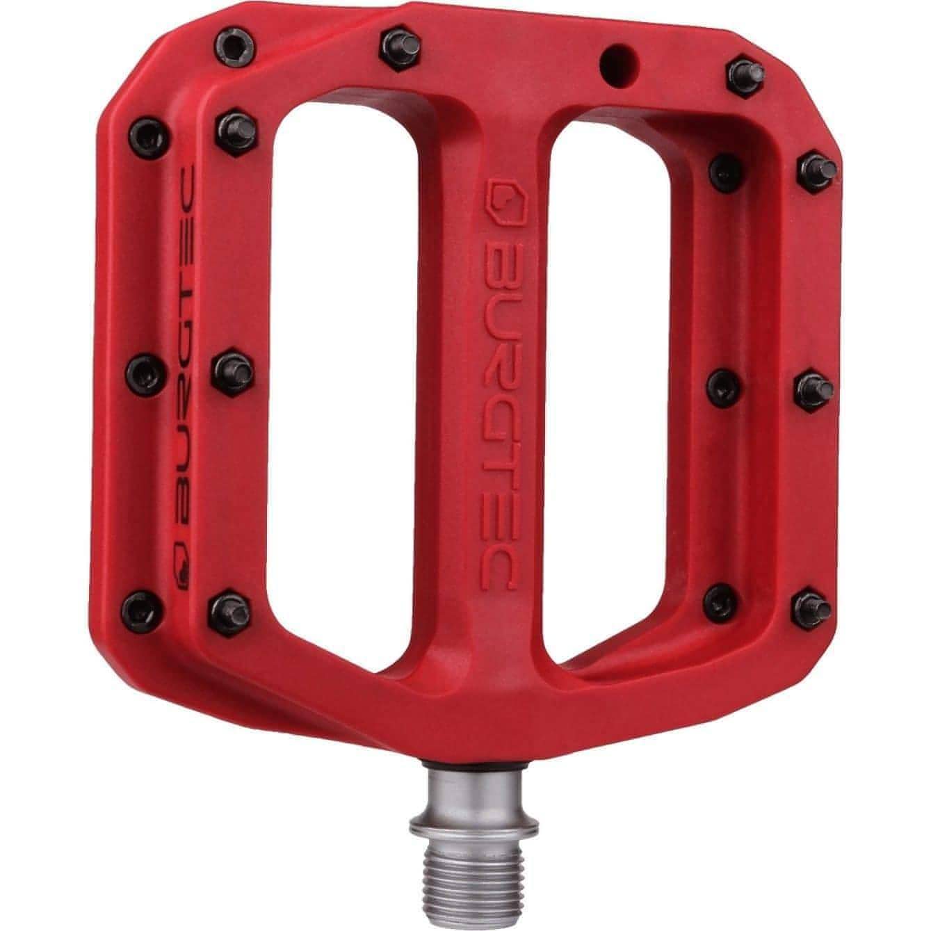 Burgtec MK4 Composite Flat Pedals - Race Red 712885685974 - Start Fitness