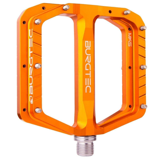 Burgtec Penthouse Flat Pedals MK5 Steel Boost Axles - Orange 712885687381 - Start Fitness