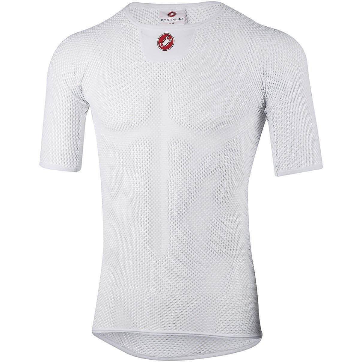 Castelli Core Mesh 3 Short Sleeve Mens Cycling Base Layer - White - Start Fitness