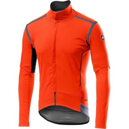 Castelli Perfetto Ros Convertible Mens Cycling Jacket - Orange - Start Fitness