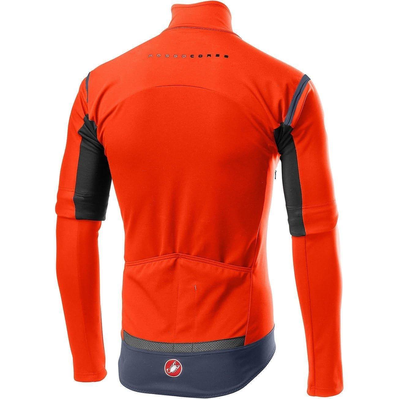 Castelli Perfetto Ros Convertible Mens Cycling Jacket - Orange - Start Fitness