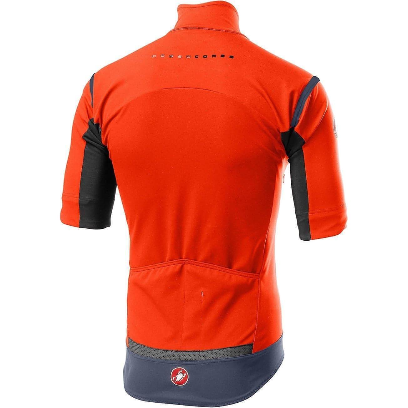 Castelli Perfetto Ros Convertible Mens Cycling Jacket - Orange - Start Fitness