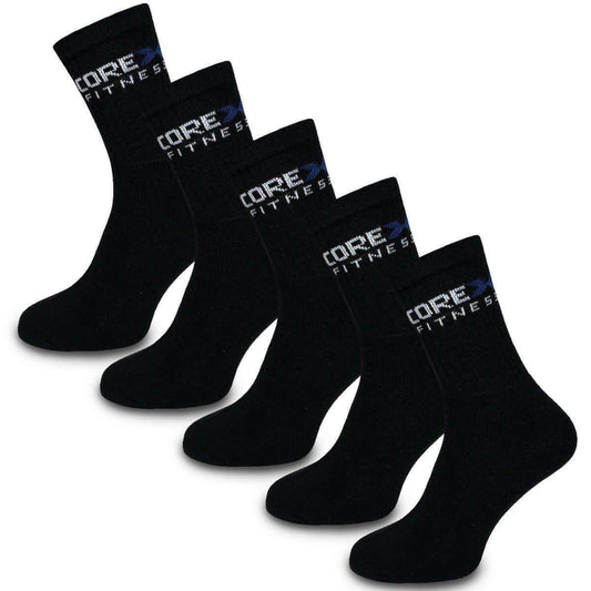 CoreX Fitness Leisure (5 Pack) Sport Socks - Black 5029088100407 - Start Fitness