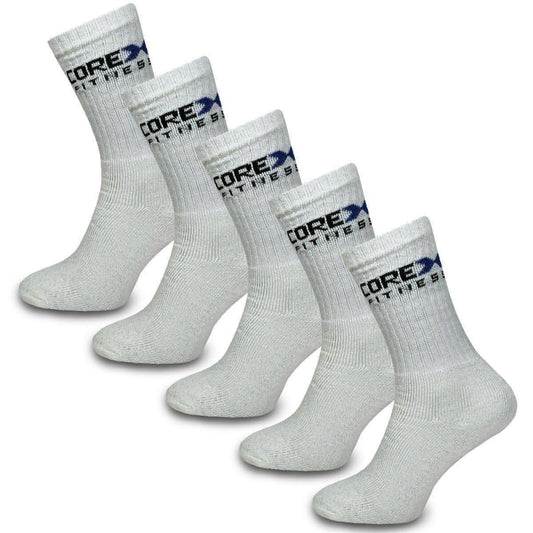 CoreX Fitness Leisure (5 Pack) Sport Socks - White 5029088100414 - Start Fitness