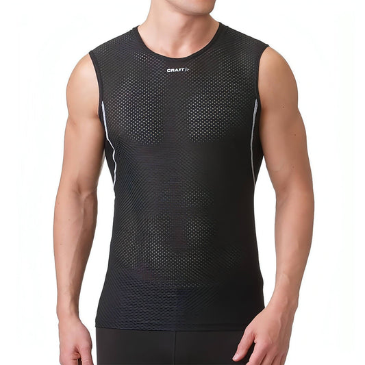 Craft Cool Mesh SuperLight Mens Sleeveless Baselayer - Black - Start Fitness
