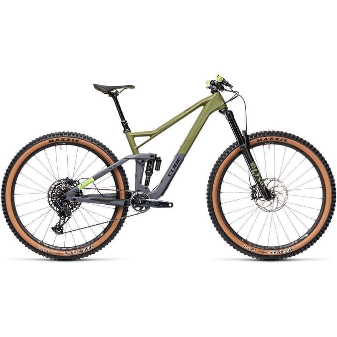 Cube Stereo 150 C:62 Race 29 Mens Mountain Bike 2021 - Olive 4054571339904 - Start Fitness