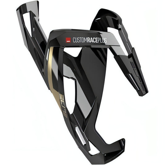 Elite Custom Race Plus Resin Bottle Cage - Black-Gold 8020775035696 - Start Fitness