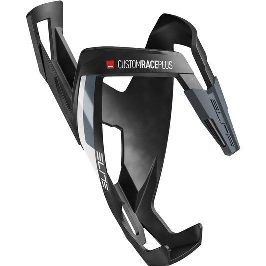 Elite Custom Race Plus Resin Bottle Cage - Matt Black-White 8020775035719 - Start Fitness