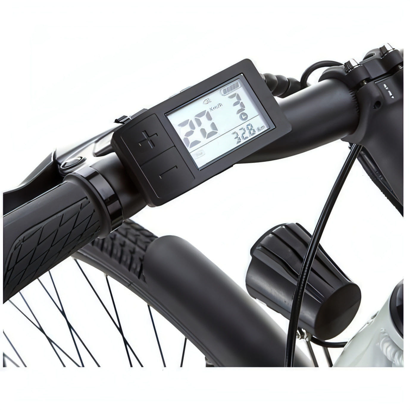 Ezego Commute INT Electric Hybrid Bike - Grey-Yellow - Start Fitness