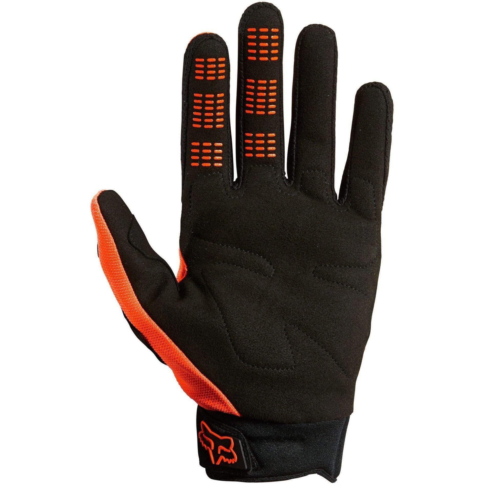 Fox Dirtpaw Full Finger MTB Mens Cycling Gloves - Orange - Start Fitness