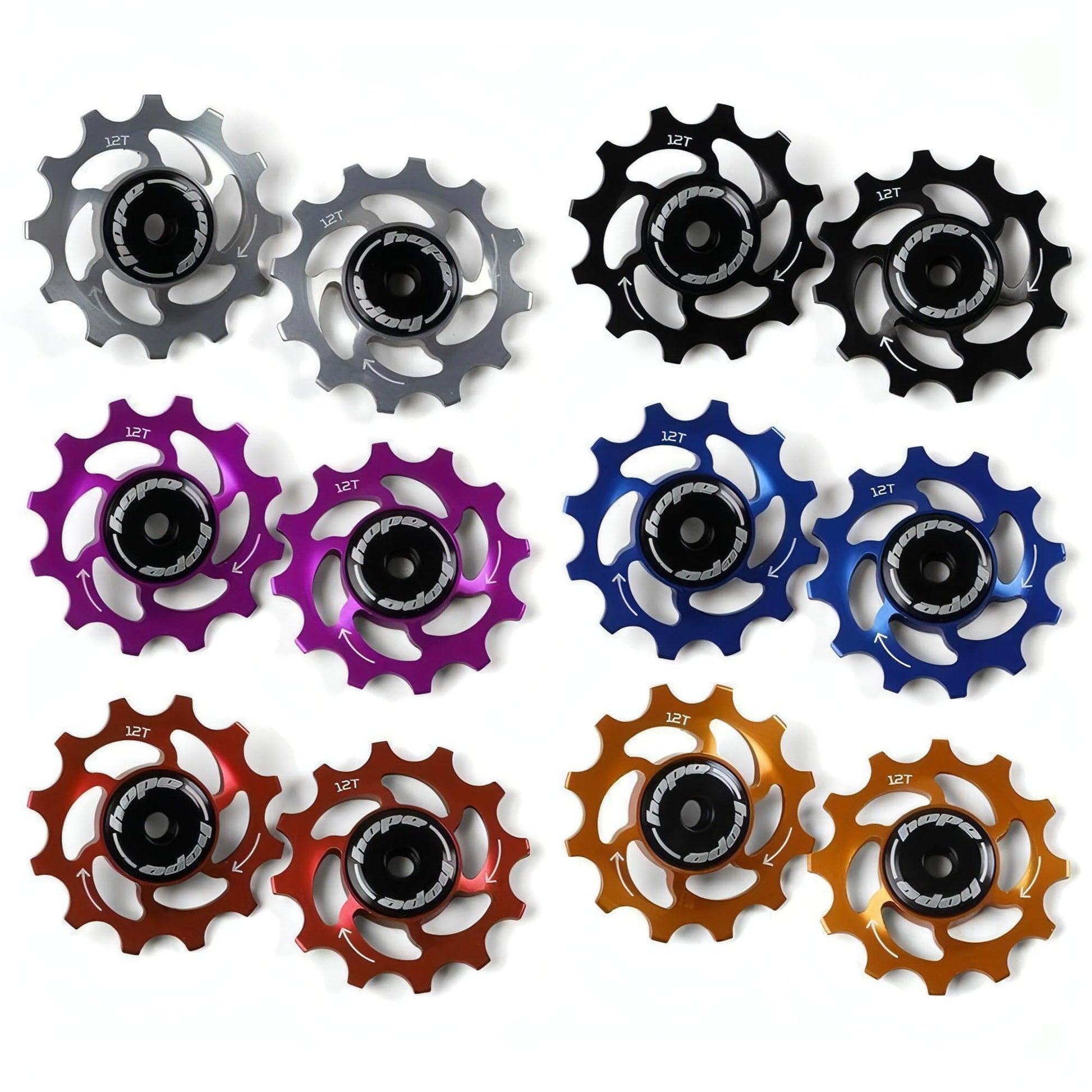 Hope 12 Tooth Coloured Jockey Wheels - Pair - Start Fitness