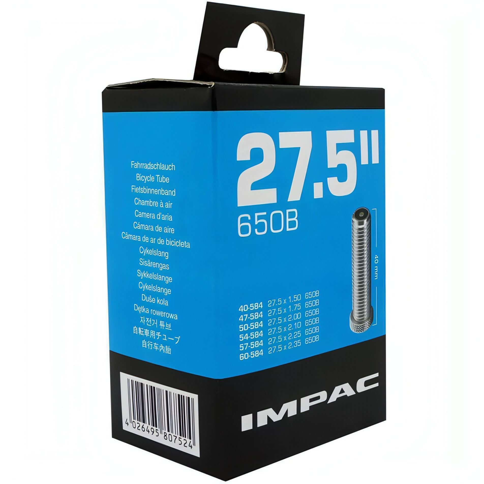 Impac 27.5 x 1.5 - 2.35 Schrader Valve Inner Tube 4026495807524 - Start Fitness