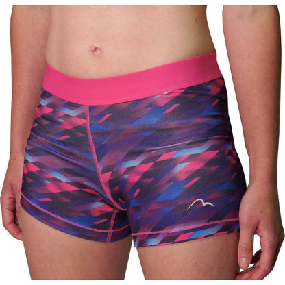 More Mile Go For It Printed Womens Running Short Tights - Pink - Start Fitness
