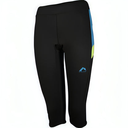 More Mile More-Tech 3/4 Capri Womens Running Tights - Black - Start Fitness
