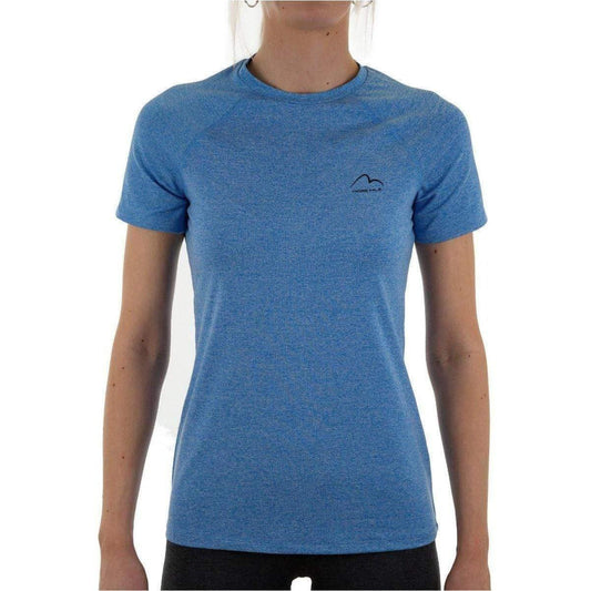 More Mile Train To Run Short Sleeve Womens Running Top - Blue - Start Fitness