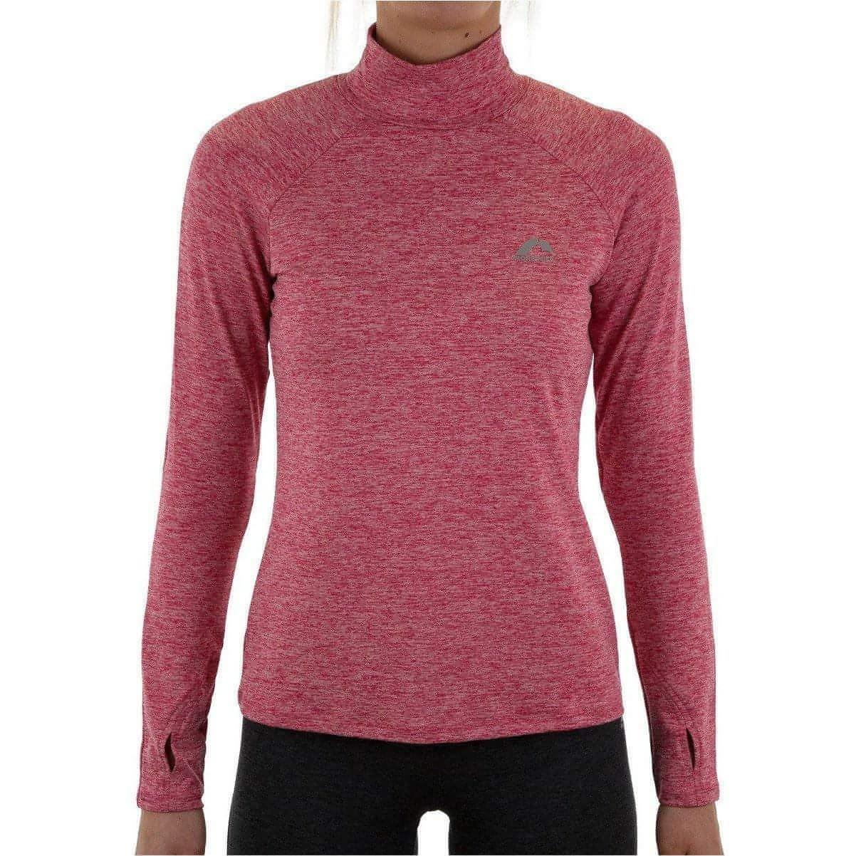 More Mile Train To Run Womens Long Sleeve Funnel Neck Running Top - Pink - Start Fitness