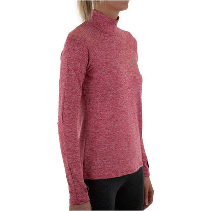 More Mile Train To Run Womens Long Sleeve Funnel Neck Running Top - Pink - Start Fitness