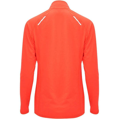 More Mile Vivid Half Zip Long Sleeve Womens Running Top - Orange - Start Fitness