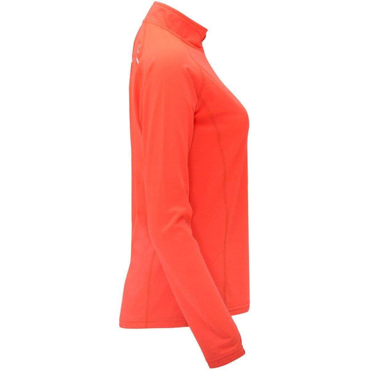 More Mile Vivid Half Zip Long Sleeve Womens Running Top - Orange - Start Fitness