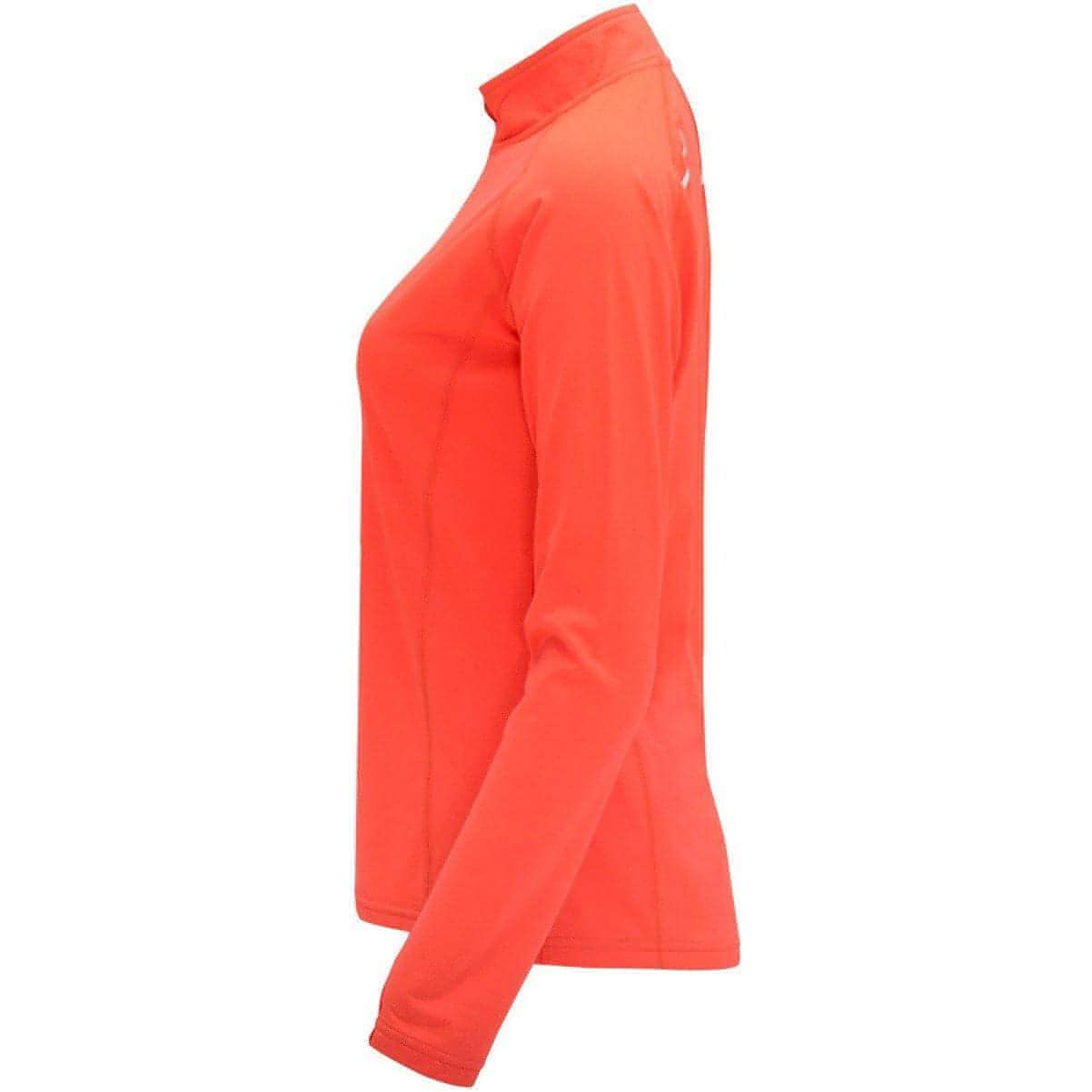 More Mile Vivid Half Zip Long Sleeve Womens Running Top - Orange - Start Fitness