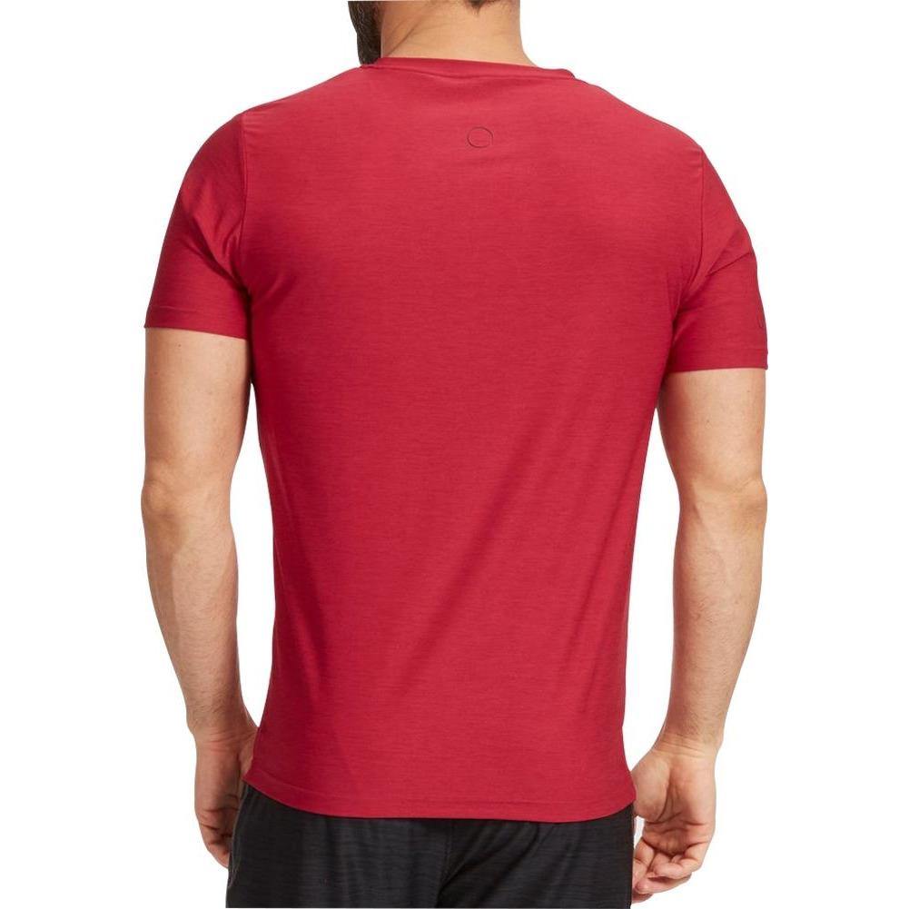 Ohmme Equinox Short Sleeve Mens Yoga Top - Red - Start Fitness